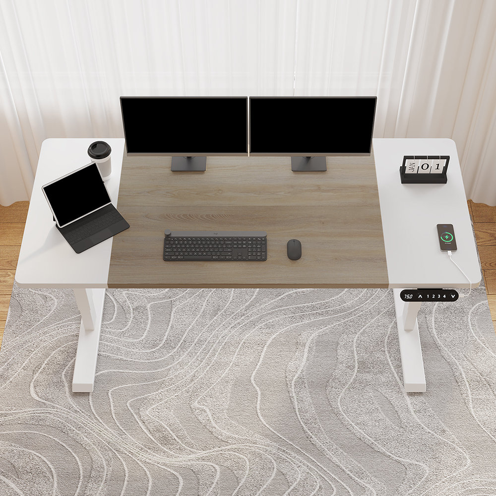 Inbox Zero Fanchon Electric Height Adjustable Standing Desk